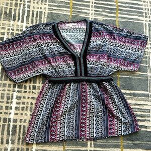 Like NEW boho style top it can also work as a swim suit cover up very pretty